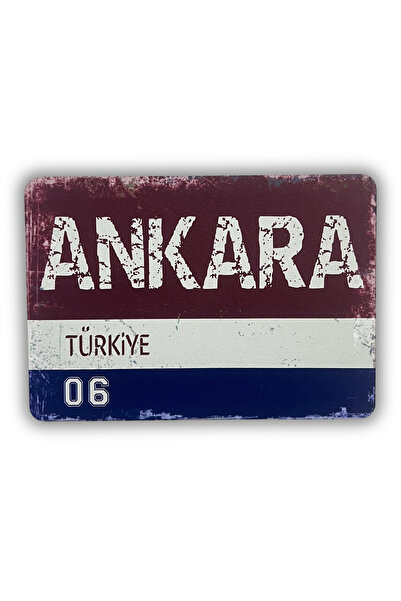 ERİSTAKI ANKARA Yazılı Retro Ahşap Türkiye Şehir Magneti-Buzdolabı Süsü-Hediy...