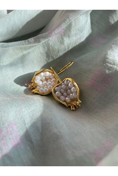 Angel Tasarım İnci modelli Narlı Küpe