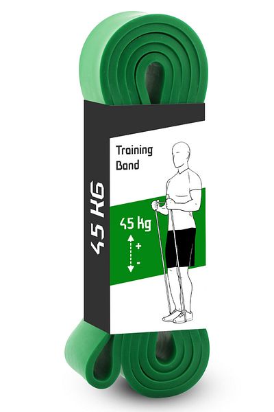 Soft Kare Bandă de rezistență verde - 45 KG Bandă de antrenament muscular, Fitness Pilates Cross Training Band