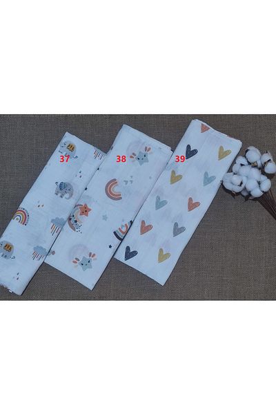 Alpıno Newborn, 100% Cotton 85cm X 85cm Multi-Purpose Muslin Blanket, Baby Blanket, Muslin Cloth (3 Pcs)