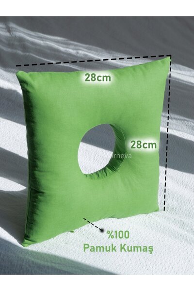 MORNEVA Square Zippered Piercing Pillow