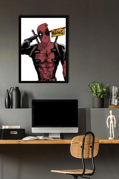 Saturn Pictură înrămată de Deadpool - Pictură poster film Marvel
