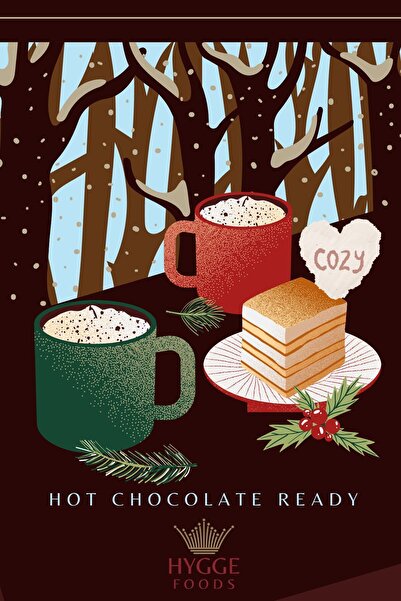 Hyggefoods Hygge Sıcak Çikolata Mix Marshmallow Aromalı - 2 Adet- Swiss Style Premium Yılbaşı Seti