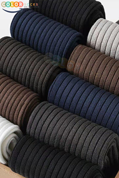 Color Socks 5 ζευγάρια ανδρικές κάλτσες Basic βαμβακερές ραβδώσεις (ΚΑΛΟΚΑΙΡΙΝΕΣ ΚΑΛΤΣΕΣ)