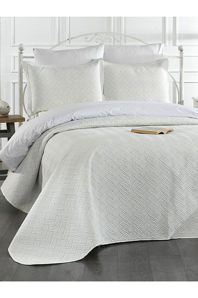 Levanzo Ester Cream Gray Double Bedspread