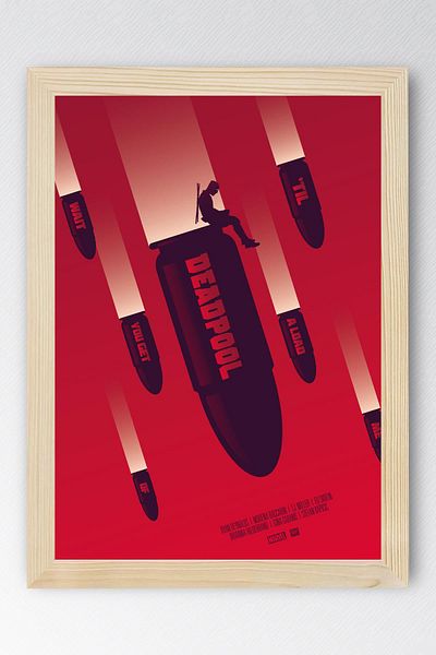 Saturn Deadpool Framed Painting - Marvel Movie Poster Painting