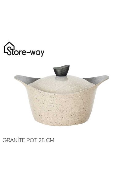 Storeway Natural Granite Coating 28 cm Non Stick Pot