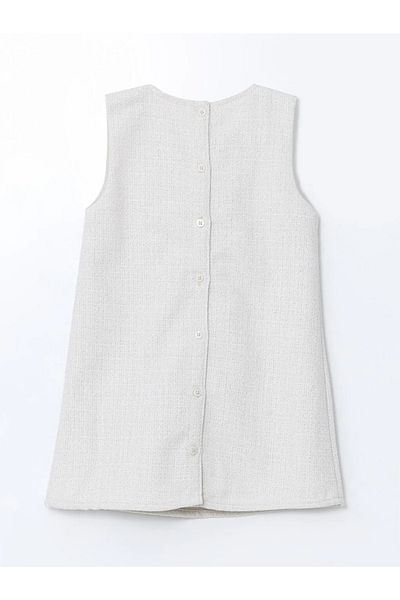 LC Waikiki Βρεφικό φόρεμα LCW Kids Ecru Dobby Bow