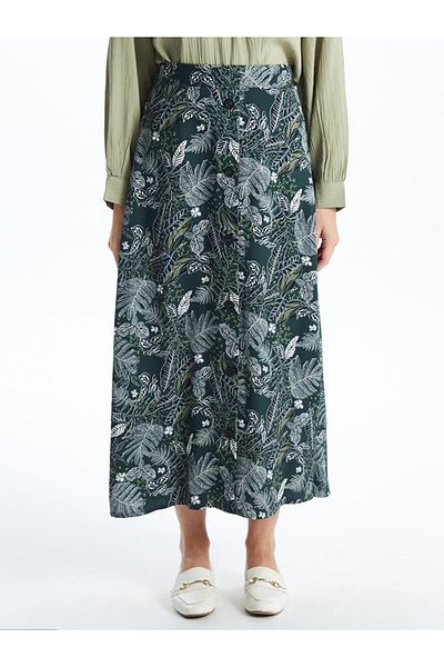 LC Waikiki LCW Grace Elastic Waist Floral Women's Skirt