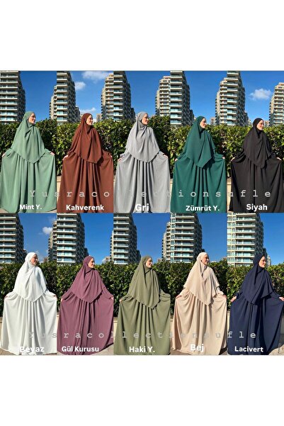 yusracollectionn Φόρεμα Hijab / Σετ Aerobin με πλισέ φερμουάρ