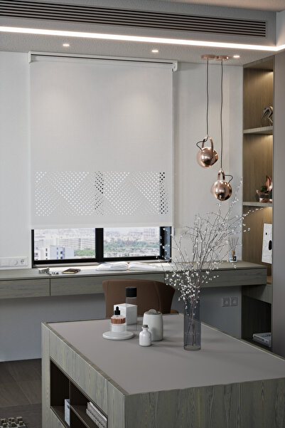 Genel Markalar Lazer Kesim Mat Stor Perde, Lazer Kesimli Modern Serisi, M-300...