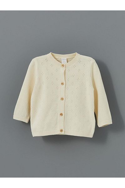 LC Waikiki Lcw Baby Crew Neck Baby Girl Cardigan