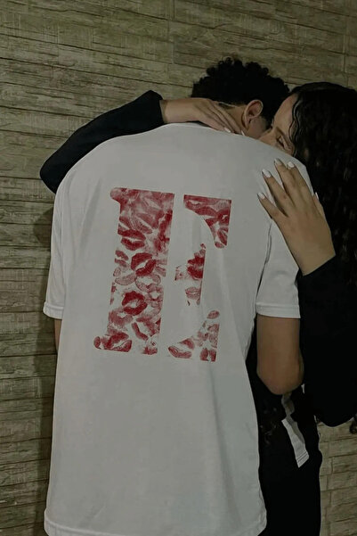 Losebro Harfli Öpücük Kiss Design Tişört