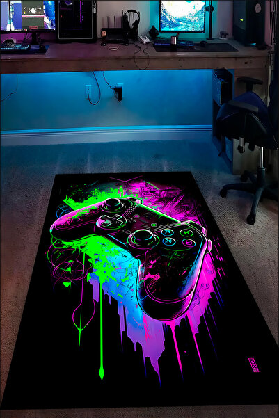 Alpacarpet Kaymaz Taban Makinede YıkanabilirGaming Oyuncu Playstation Xbox Ga...