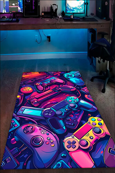 Alpacarpet Kaymaz Taban Makinede YıkanabilirGaming Oyuncu Playstation Xbox Ga...