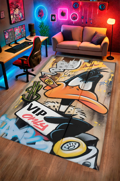 Alpacarpet Kaymaz Taban Makinede YıkanabilirGaming Oyuncu Playstation Xbox Gamer Genç Odası Halısı