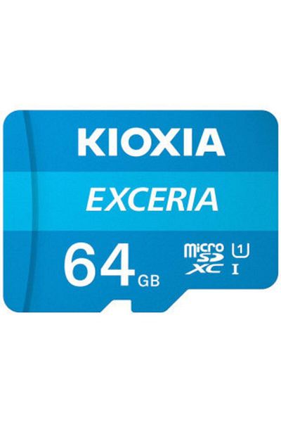 Kioxia بطاقة ذاكرة Exceria Micro Sdxc Uhs-1 C10 سعة 64 جيجابايت بسرعة 100 ميجابايت في الثانية - (منتج بدون صندوق)