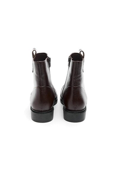 derinet Hakiki Deri Fermuarlı Kadın Bot