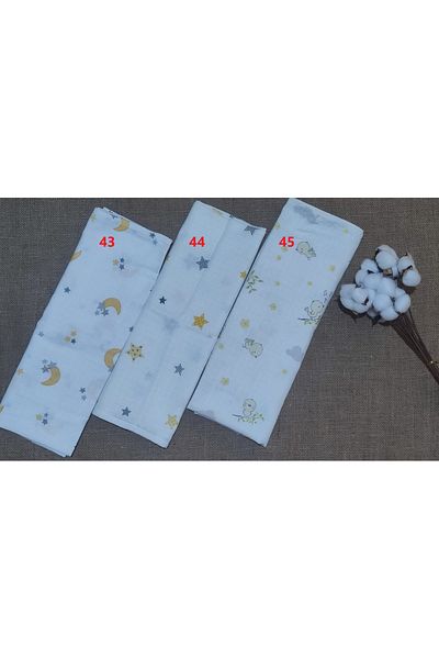 Alpıno Newborn, 100% Cotton 85cm X 85cm Multi-Purpose Muslin Blanket, Baby Blanket, Muslin Cloth (3 Pcs)