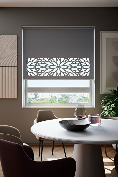 Genel Markalar Lazer Kesim Mat Stor Perde, Lazer Kesimli Modern Serisi, M-131...