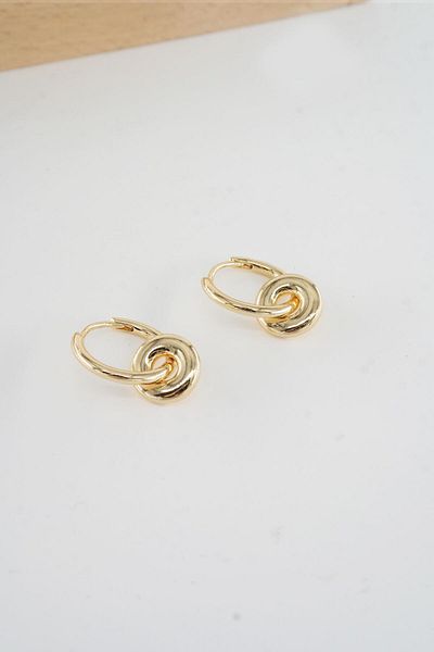 By Zeyna Aksesuar Women's Vip Series 316 L Steel Antiallergic 2.5cm Oval Model Earrings