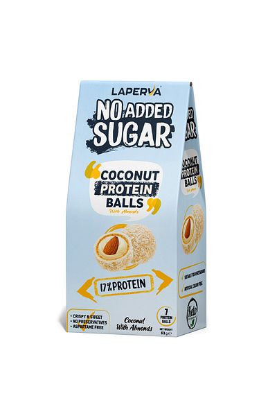 Laperva Laperva Coconut Protein Balls With Almonds, 63 gm, No Added Sugar
