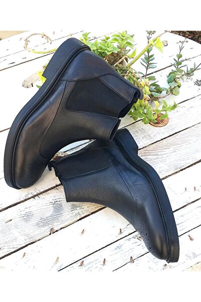 MARCOMEN 16163 Erkek Hakiki Deri Klasik Chelsea Bot