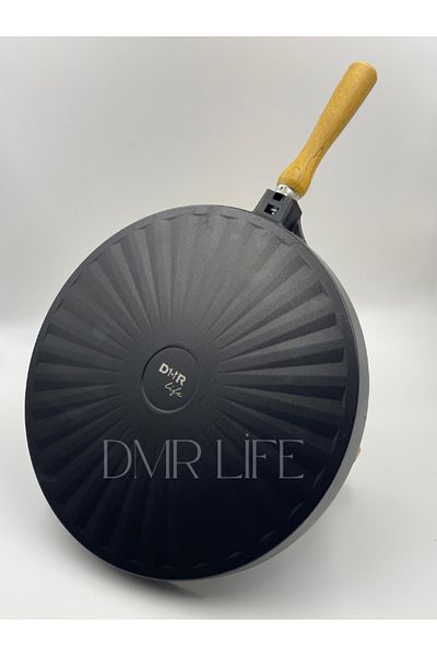DMR LİFE Dmr Life Casting Granite Pancake Flatbread Pan Single Sided 34cm