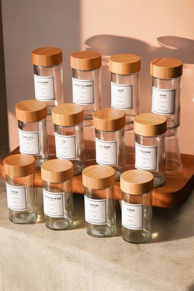 Mirilliahome Set of 12 Bamboo Spices