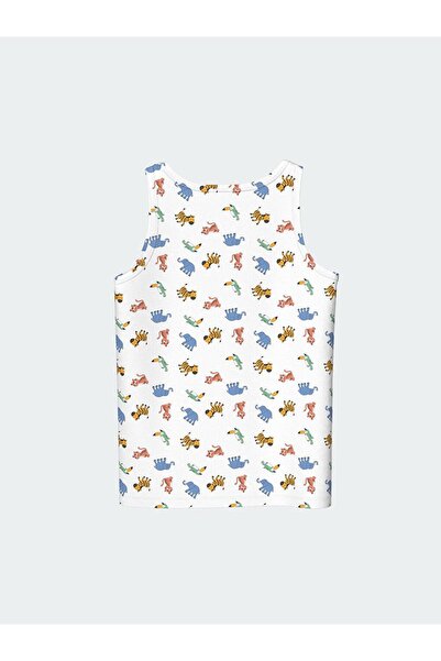 LC Waikiki LCW Kids Bisiklet Yaka Baskılı Erkek Çocuk Atlet 2'li