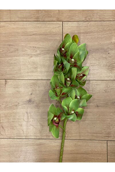 Dekordan House Yapay Islak Dokulu 10 Çiçekli Singapur Orkide (75cm)