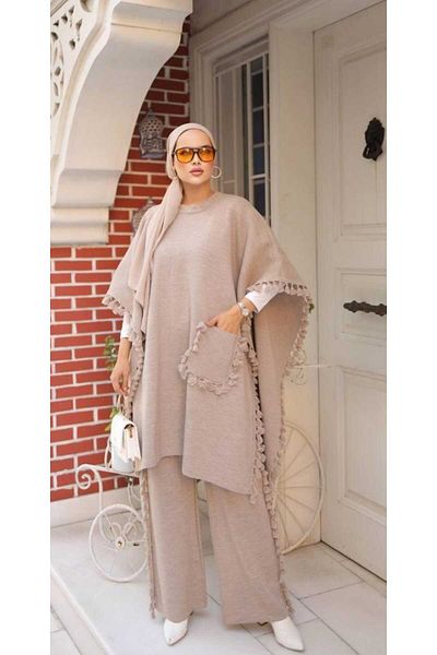 ÇALIKUŞU TRİKO Double Suit with Tassel Detail
