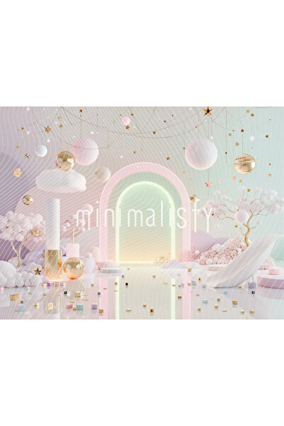 Minimalisfy Renkli Gökyüzü Temalı Arka Plan, 200x150cm, Stüdyo Fonu