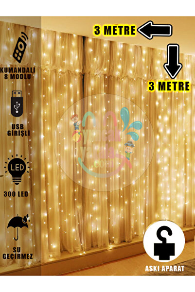 oyuncak yakala 3X3 GÜNIŞIĞI PERİ PERDE LED DEKORATİF PERDE LED - 3 METRE X 3 ...