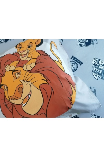 Taç 65X65 Cm. 100% Cotton Crown Lion King Throw Pillow Cover - Ranforce