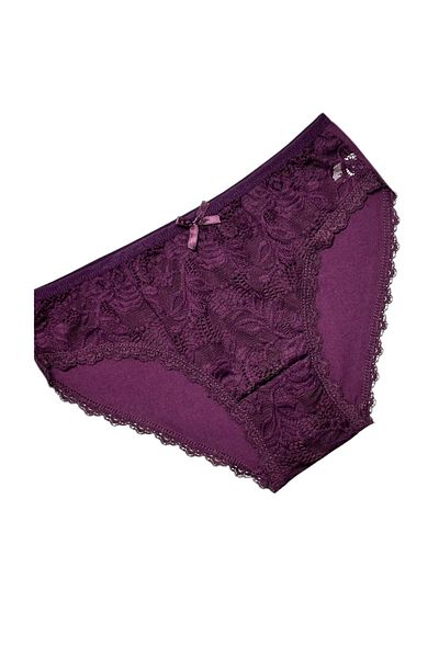 Gizli Butik Chiloți Bikini Damă Bumbac Dantela Mov