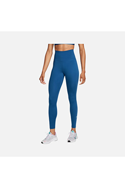 Nike One Dri-Fit High-Waisted Training Kadın yüksek belli mavi  spor Tayt dm7278