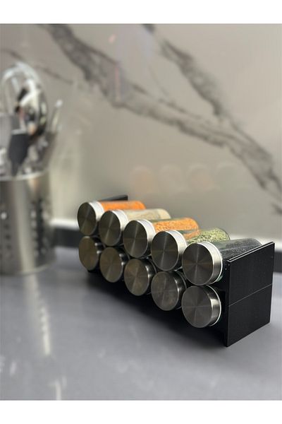 3D DESİNG MARKET Spice Rack Organizer 2-Piece Stand Cabinet Organizer
