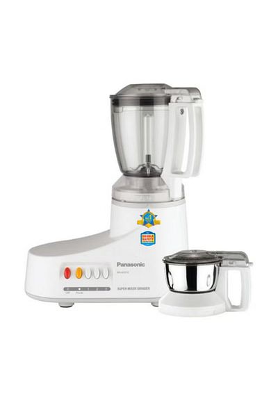PANASONIC Powerful Mixer Grinder, 2 Stainless Steel Jars 1 L 1000 W MX-AC210S White