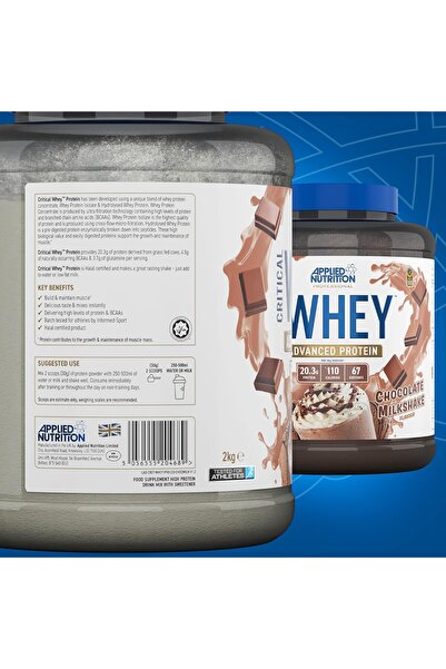 applied nutrition كريتيكال واي بروتين بنكهة ميلك تشيك الشوكولاتة 2 كجم