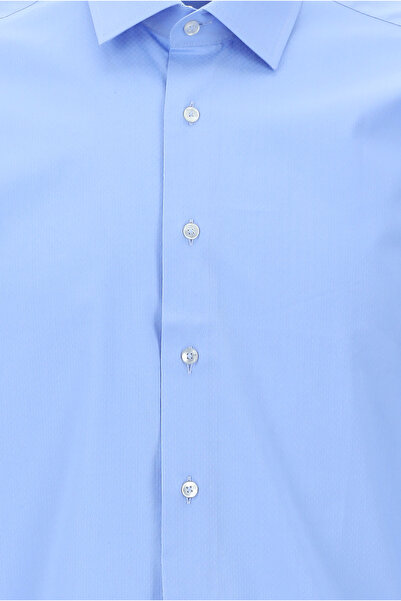 Abdullah Kiğılı Βαμβακερό πουκάμισο με μοτίβο Slim Fit - Μακρύ μανίκι, Κλασική Εφαρμογή