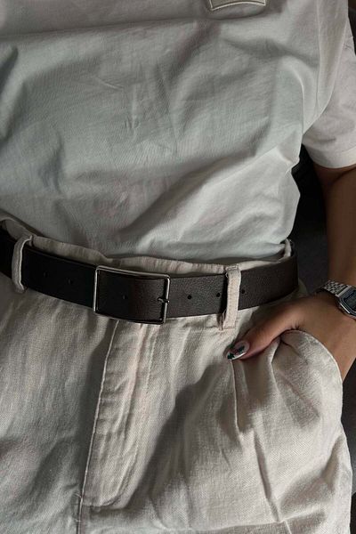 keisy Dai̇sy Silver Buckle Belt