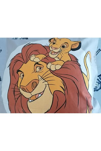 Taç 65X65 Cm. 100% Cotton Crown Lion King Throw Pillow Cover - Ranforce