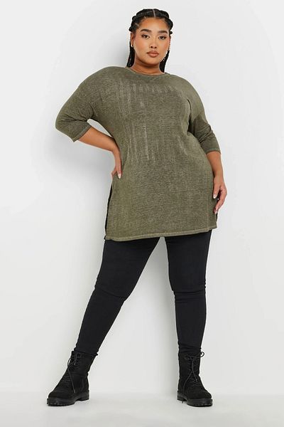 Stil Diva Plus Size Half Sleeve Crew Neck Stone Embroidered T-Shirt 173260