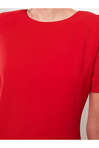 LC Waikiki Women's Bodycon Dress - Crew Neck, Solid Cut, Short Sleeve