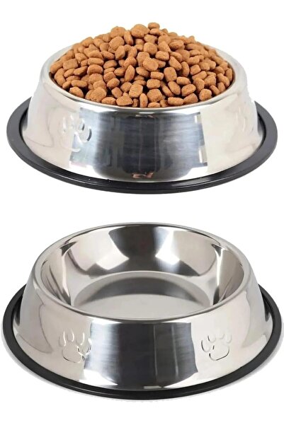 Busstier Paslanmaz Çelik Kedi ve Köpek Mama Kabı, Kaymaz Tabanlı, Dayanıklı B...
