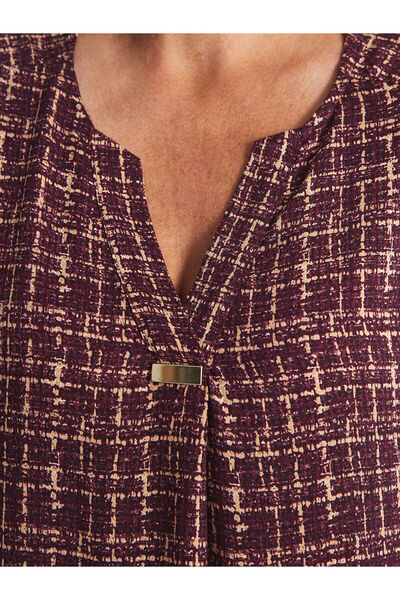 LC Waikiki Γυναικείο φόρεμα με λαιμόκοψη με σχέδιο