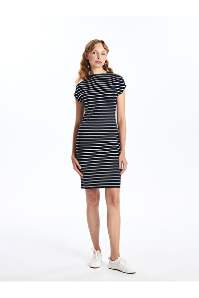 LC Waikiki LCW Vision - Γυναικείο φόρεμα με γιακά με λευκή γραμμή