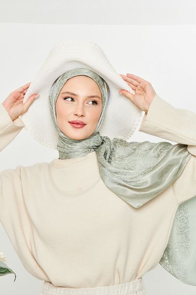 Scarf Çağla Yeşil Gi Shine Bohemian Jacquard Σάλι