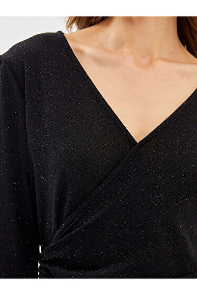 LC Waikiki Double Breasted Collar Patterned Women's Dress